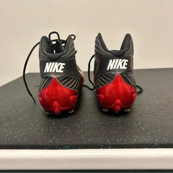 Nike Alpha Speed Football Cleats, Red/Black, Size 9 - Picture 9 of 11